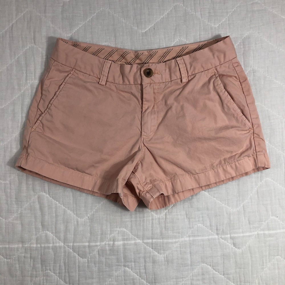 Uniqlo Shorts Women's Size 2 Light Pink Blush Chino Low Rise 3" Inseam